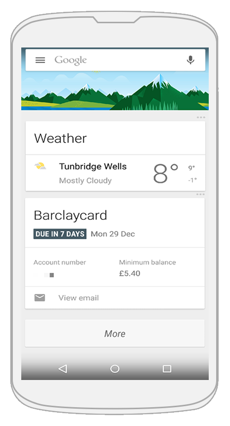 google now credit card statement